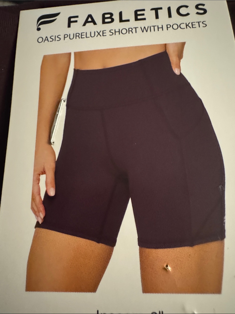 Fabletics Black Oasis PureLuxe High-Rise Bike Shorts with Pockets